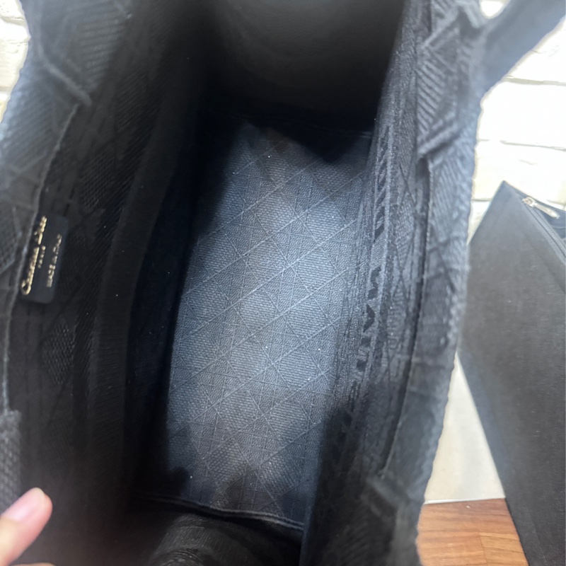 Dior 黑色編織騰格紋托特包-18