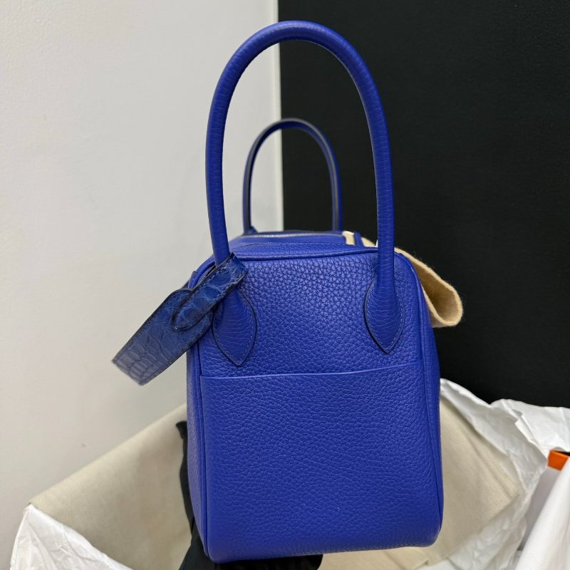 愛馬仕 Lindy26 電光藍 肩背包-2
