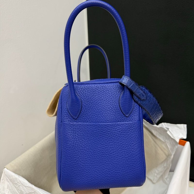 愛馬仕 Lindy26 電光藍 肩背包-3