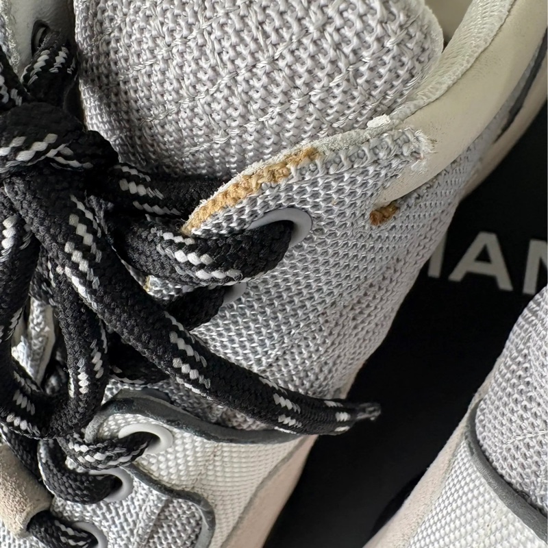 未穿過CHANEL香奈兒小牛皮女款球鞋休閒鞋灰白色 37.5碼-8