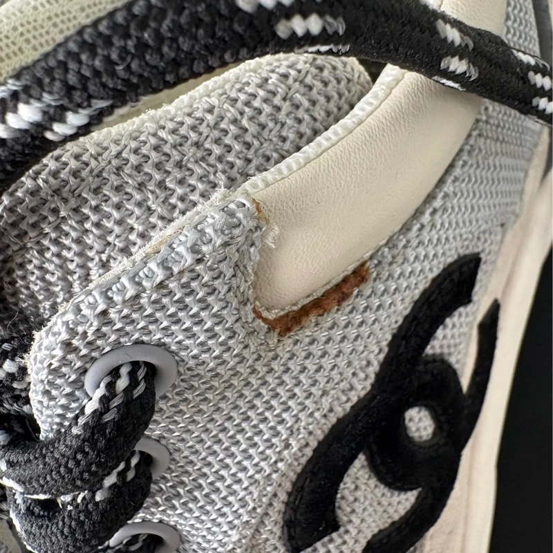 未穿過CHANEL香奈兒小牛皮女款球鞋休閒鞋灰白色 37.5碼-9