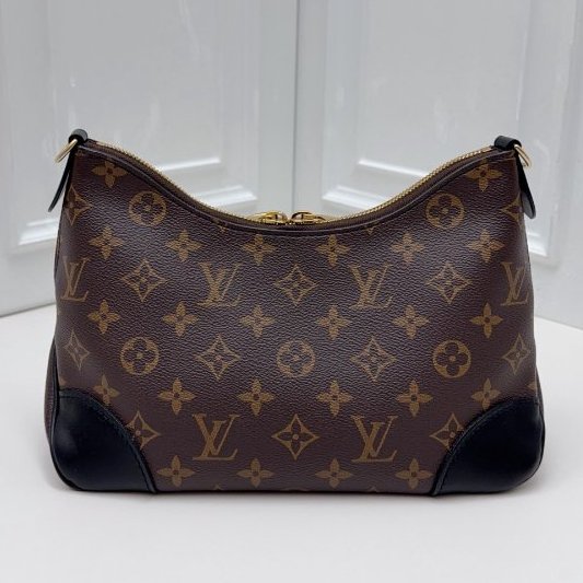 芯片款 路易威登/Louis Vuitton Monogram老花黑牛角腋下包-1