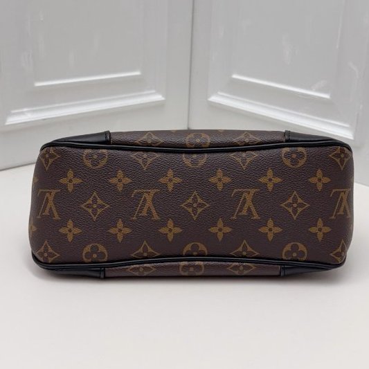 芯片款 路易威登/Louis Vuitton Monogram老花黑牛角腋下包-4