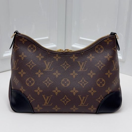 芯片款 路易威登/Louis Vuitton Monogram老花黑牛角腋下包-6