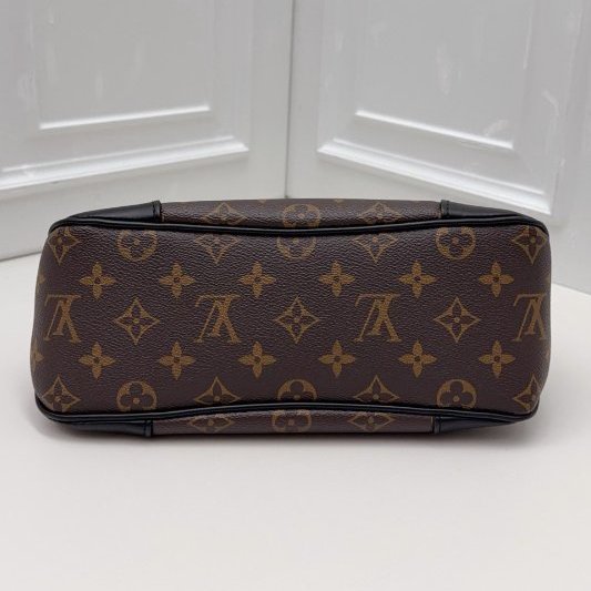芯片款 路易威登/Louis Vuitton Monogram老花黑牛角腋下包-7