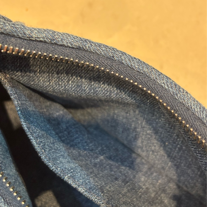 miumiu 牛仔抓皺 斜背/腋下 /手提 三用包-10