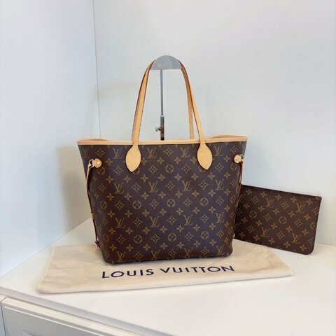 全新品 路易威登/Louis Vuitton 芯片款 NF購物袋中號經典米色內襯