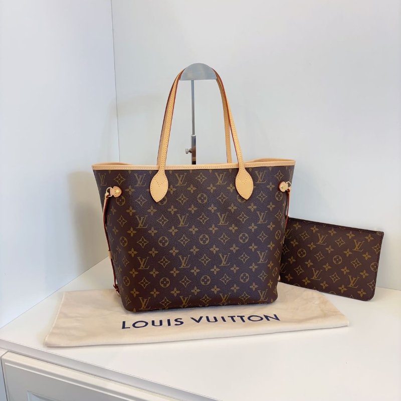 全新品 路易威登/Louis Vuitton 芯片款 NF購物袋中號經典米色內襯-5