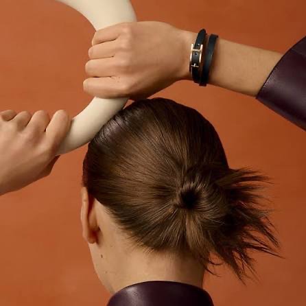 平台最低價近新閒置✨ 愛馬仕Hermès Behapi Double Tour三圈手環/黑銀/褐色-10