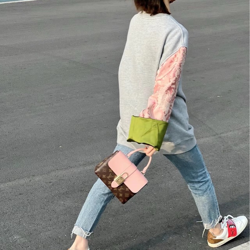 Louis Vuitton 路易威登 老花粉色lockybb鎖頭包 21年配塵袋-0