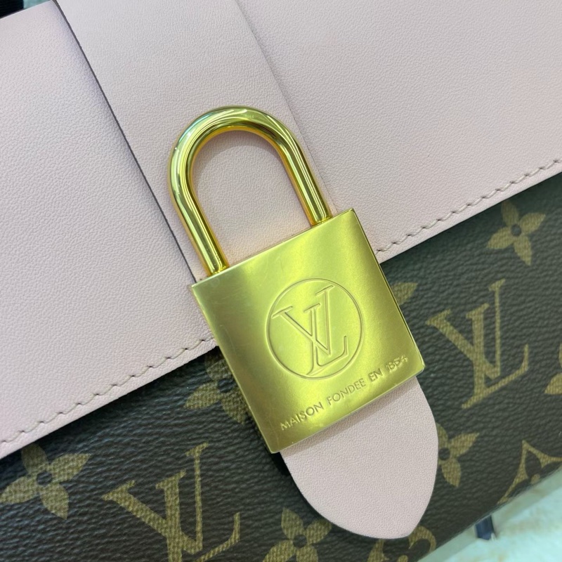 Louis Vuitton 路易威登 老花粉色lockybb鎖頭包 21年配塵袋-4