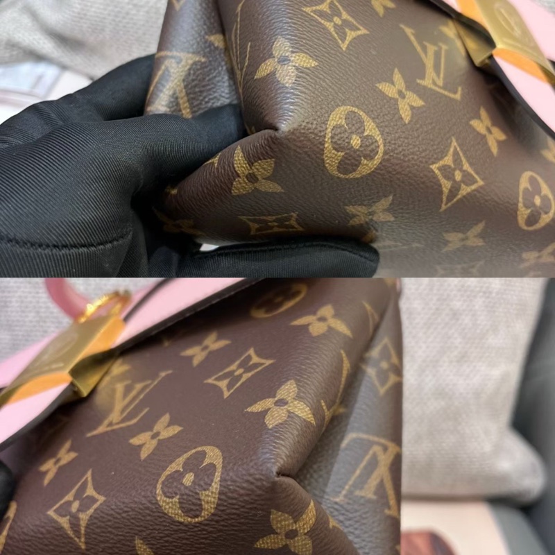 Louis Vuitton 路易威登 老花粉色lockybb鎖頭包 21年配塵袋-6