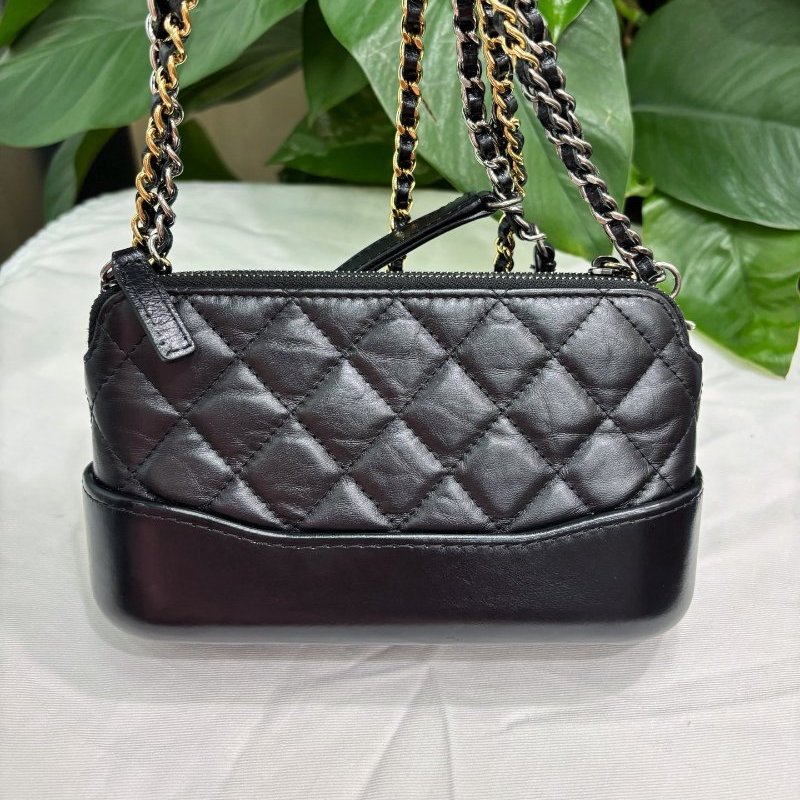 香奈兒/Chanel 黑金mini流浪包-1