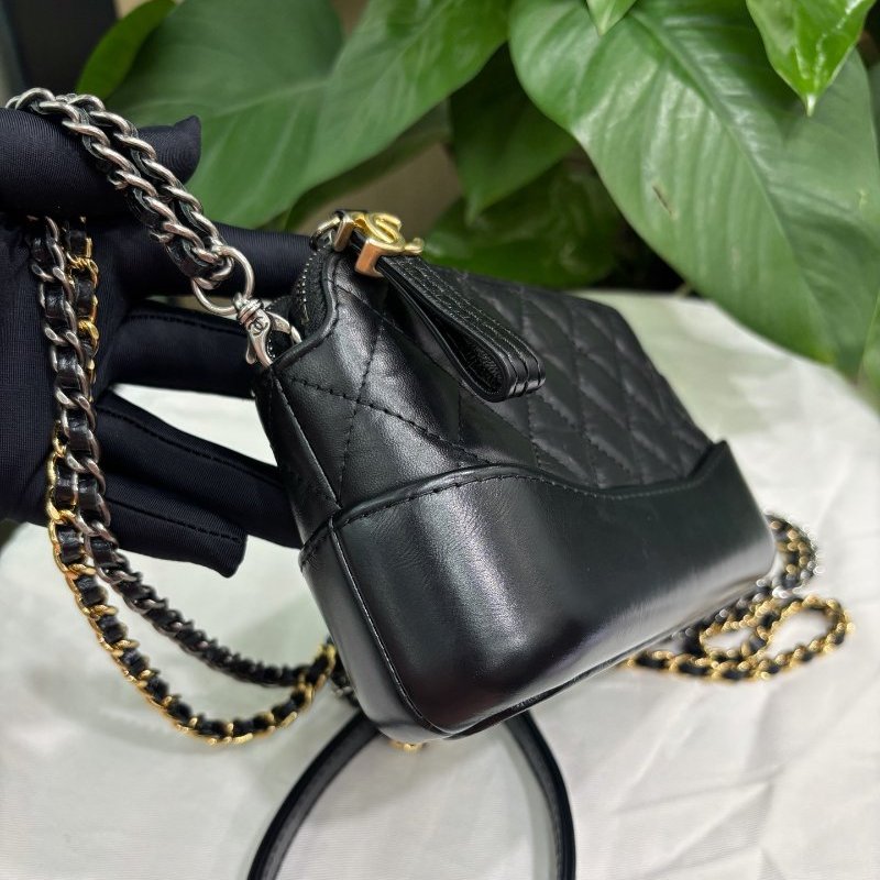 香奈兒/Chanel 黑金mini流浪包-2