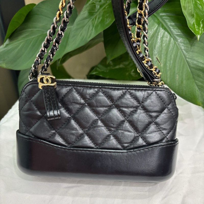 香奈兒/Chanel 黑金mini流浪包-5