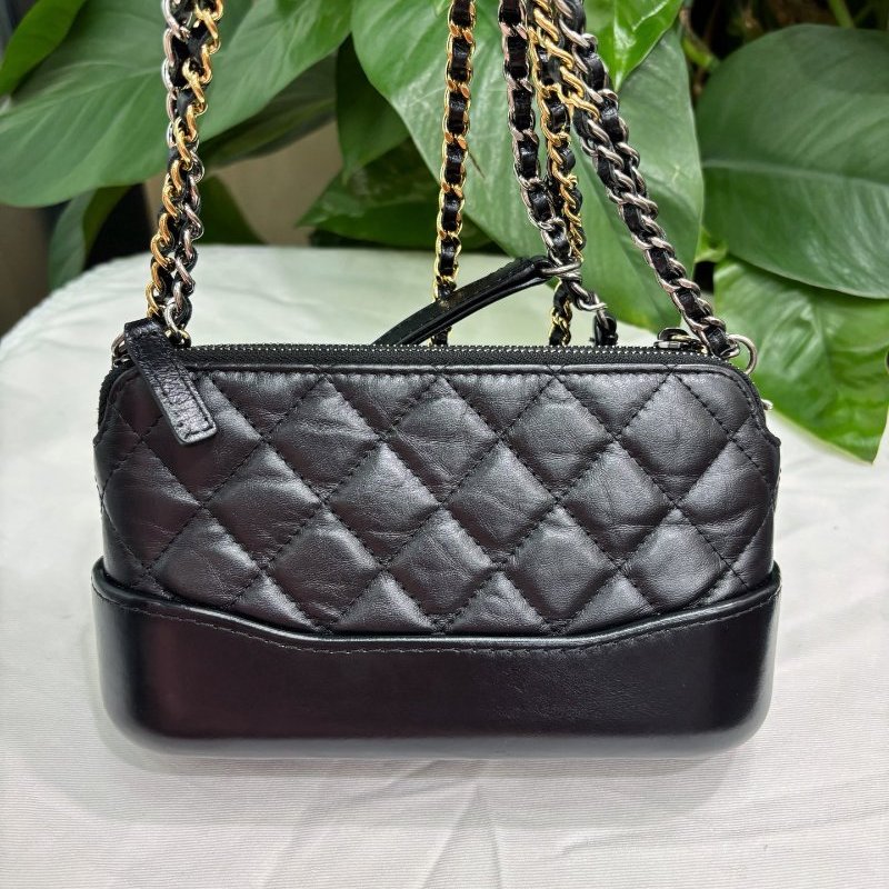 香奈兒/Chanel 黑金mini流浪包-6