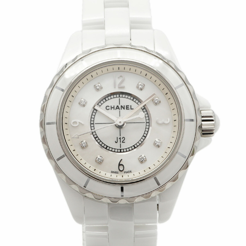香奈兒 J12 H2570 白色錶盤女錶-0