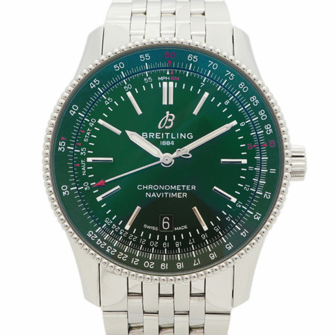 百年靈 Navitimer A17326 綠色錶盤男士腕錶