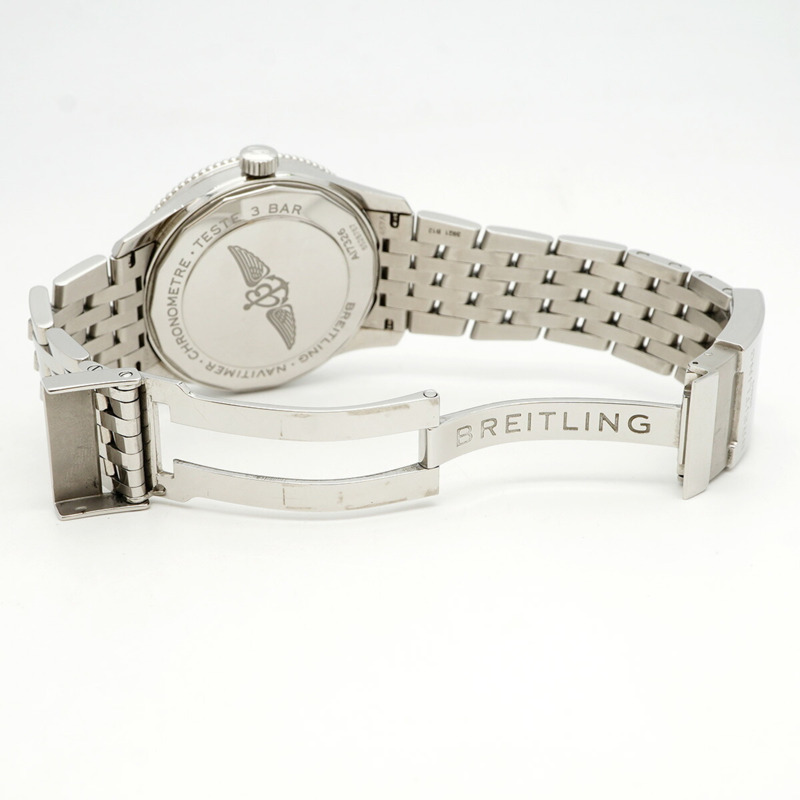 百年靈 Navitimer A17326 綠色錶盤男士腕錶-3