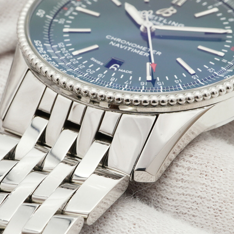 百年靈 Navitimer A17326 綠色錶盤男士腕錶-6