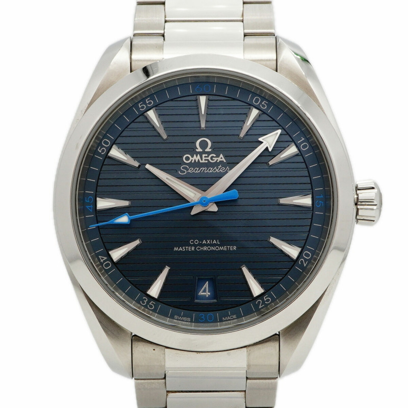 歐米茄海馬系列 220.10.41.21.03.002 藍色錶盤男士腕錶-0