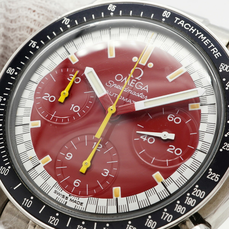 歐米茄超霸系列麥可舒馬克3510.61紅色錶盤男士腕錶-6