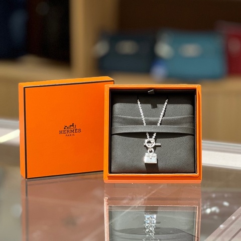 HERMES爱马仕925银项链 BK包包银项链