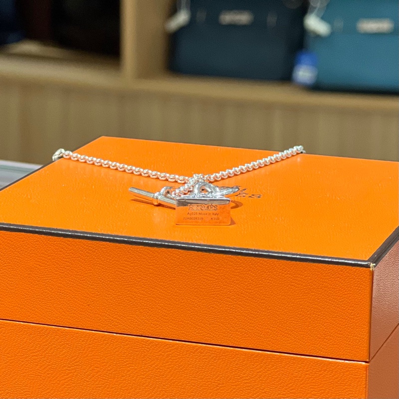 HERMES爱马仕925银项链 BK包包银项链-3