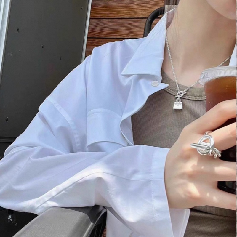 HERMES爱马仕925银项链 BK包包银项链-5