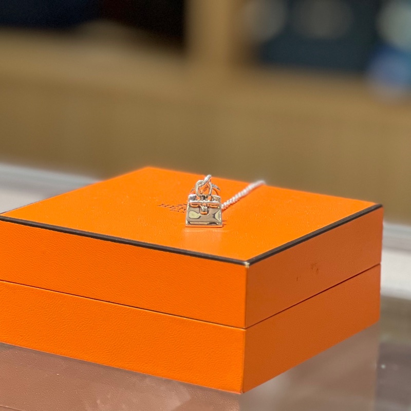 HERMES爱马仕925银项链 BK包包银项链-6