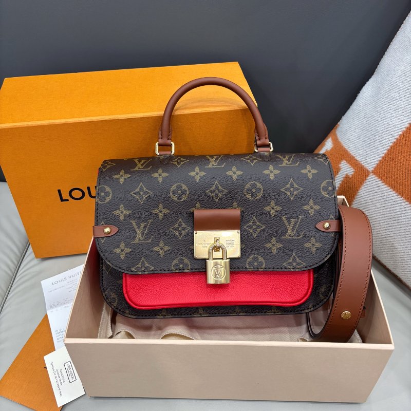 閒置新 路易威登/Louis Vuitton 老花Vaugirard鎖頭郵差包-5