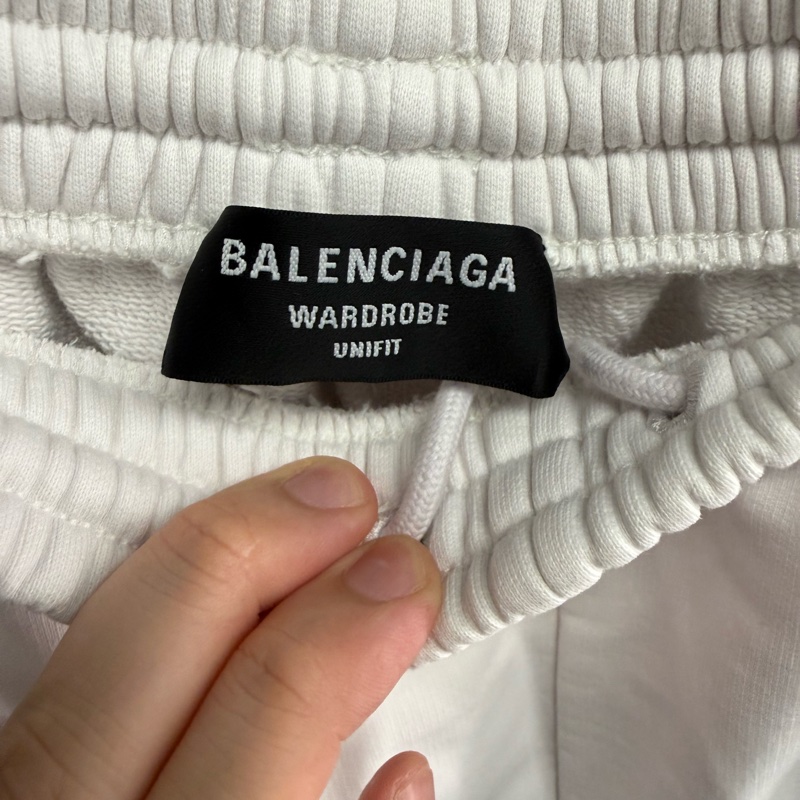 二手Balenciaga白色運動棉短褲-7