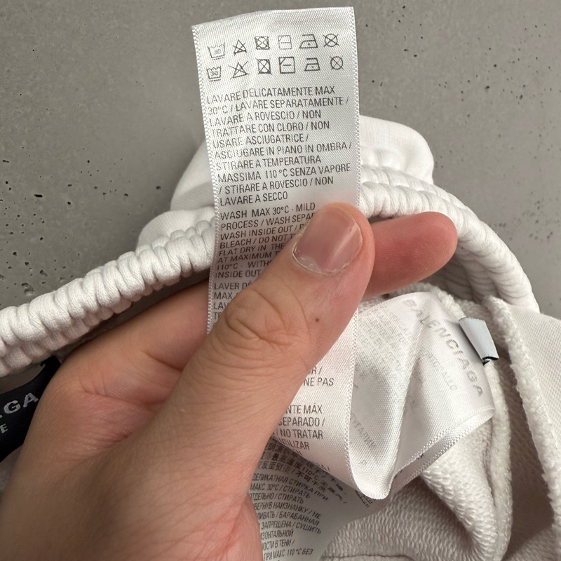 二手Balenciaga白色運動棉短褲-8
