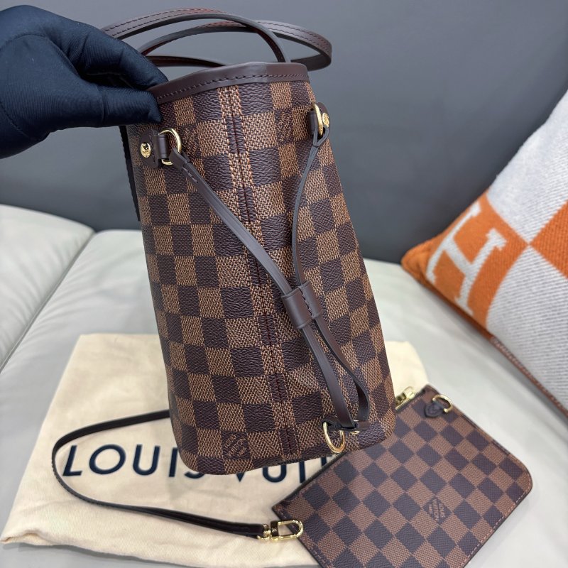 閒置新 路易威登/Louis Vuitton 棋盤格小號Neverfull 芯片款-2