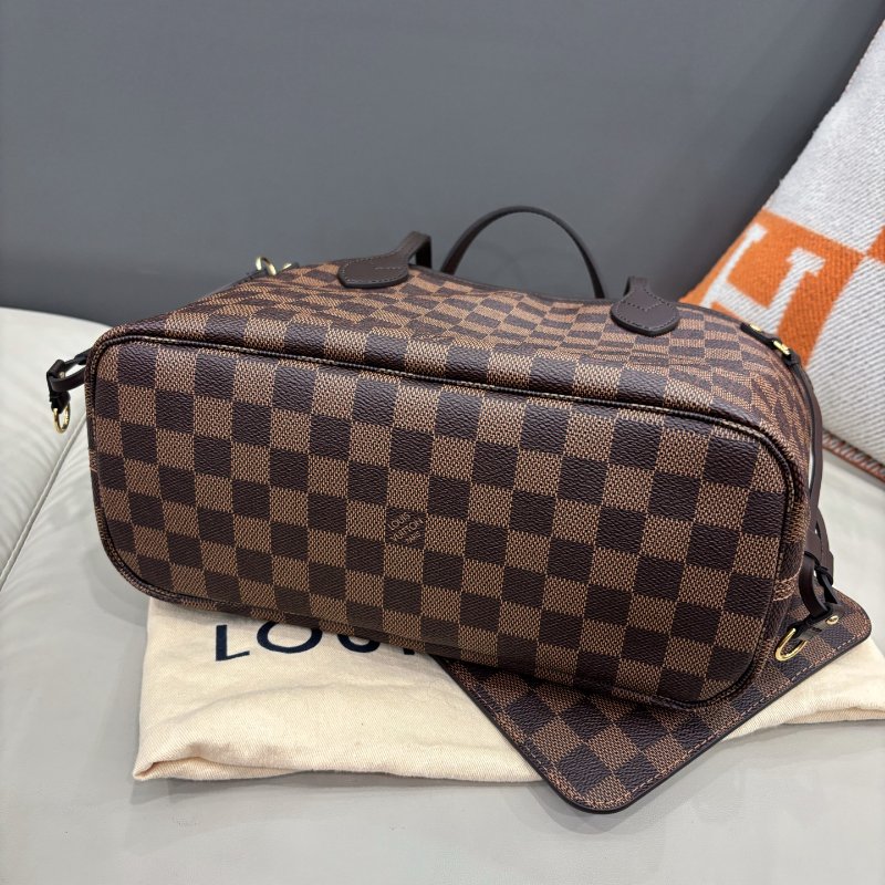 閒置新 路易威登/Louis Vuitton 棋盤格小號Neverfull 芯片款-4