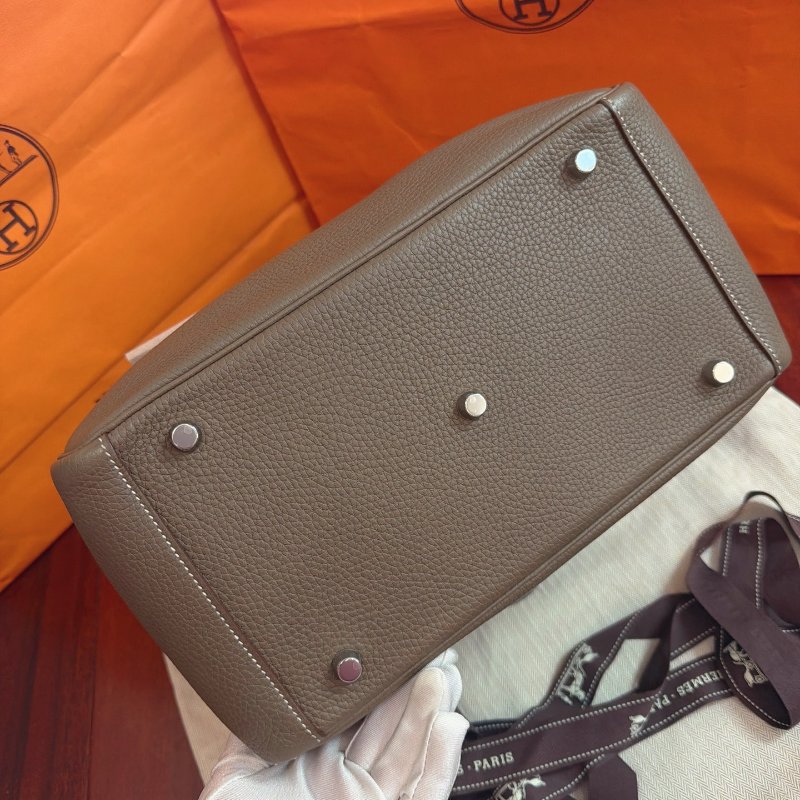 閒置新 Hermes愛馬仕 Lindy30 大象灰銀扣 Togo皮-4