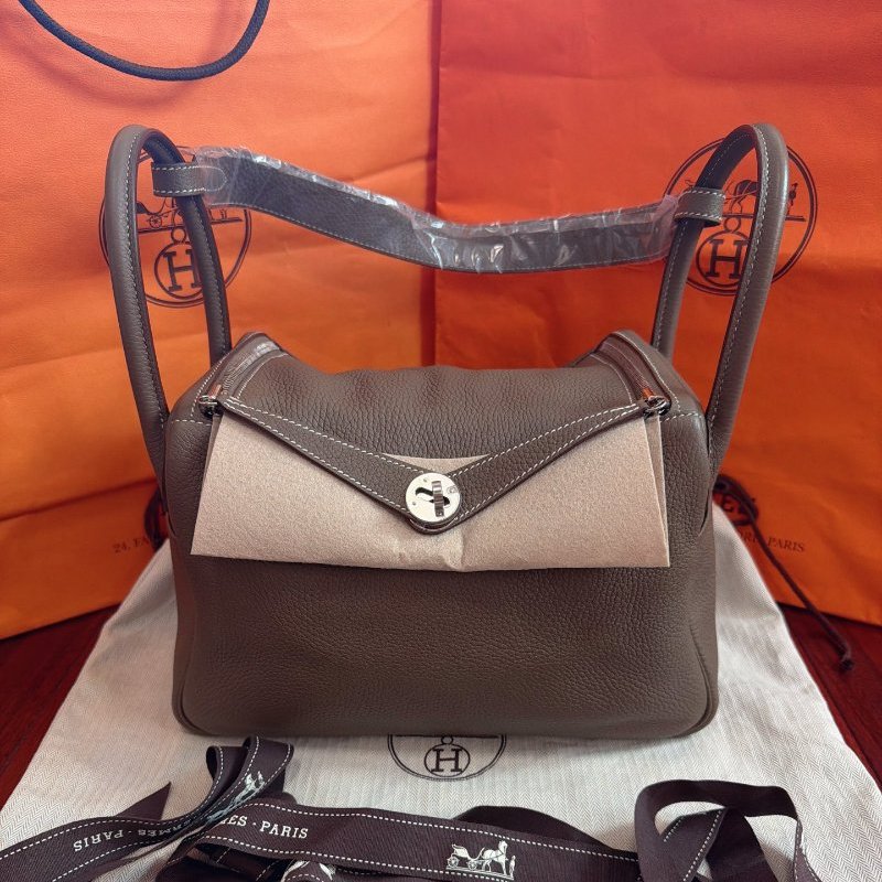 閒置新 Hermes愛馬仕 Lindy30 大象灰銀扣 Togo皮-5