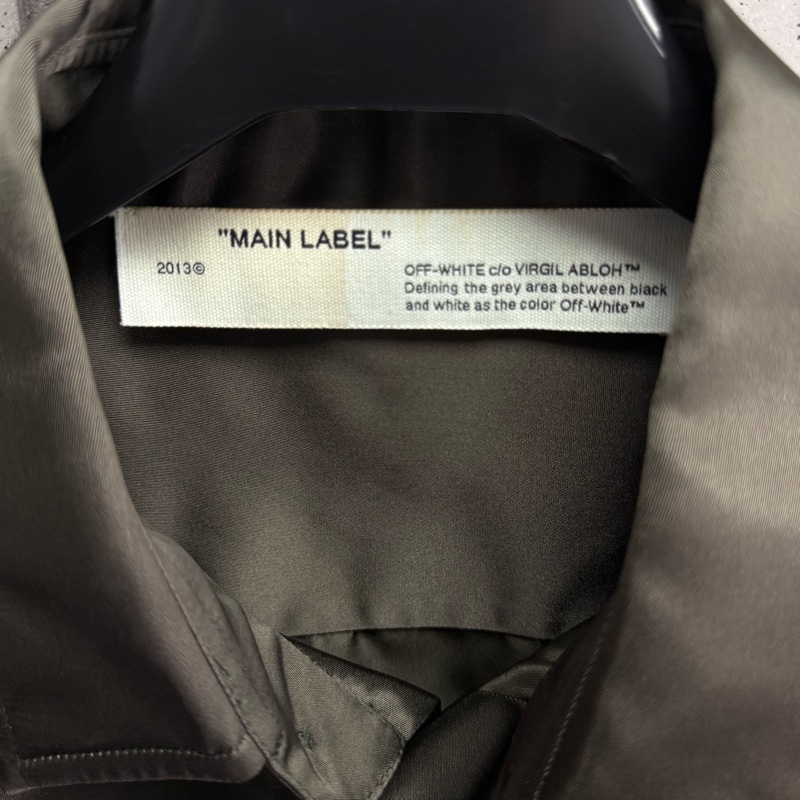 二手off white軍綠色長袖襯衫-2