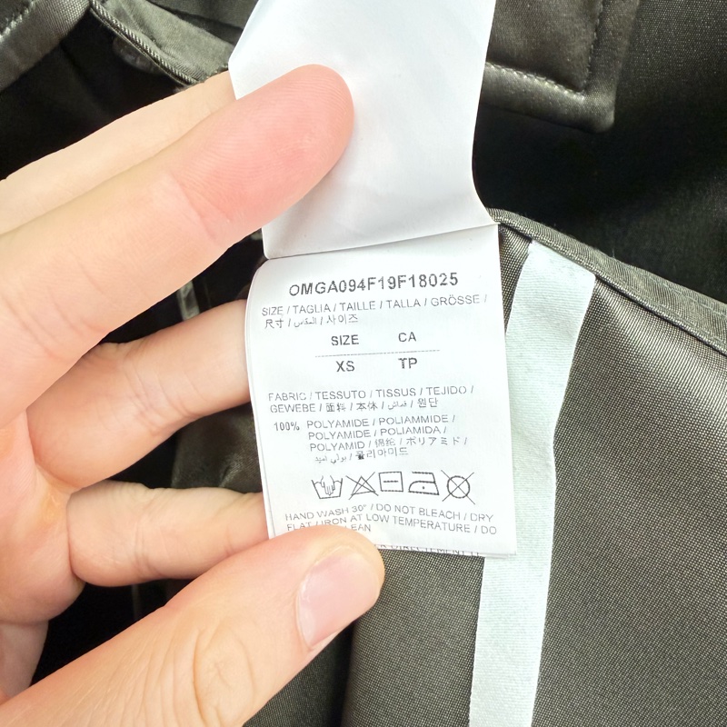 二手off white軍綠色長袖襯衫-3