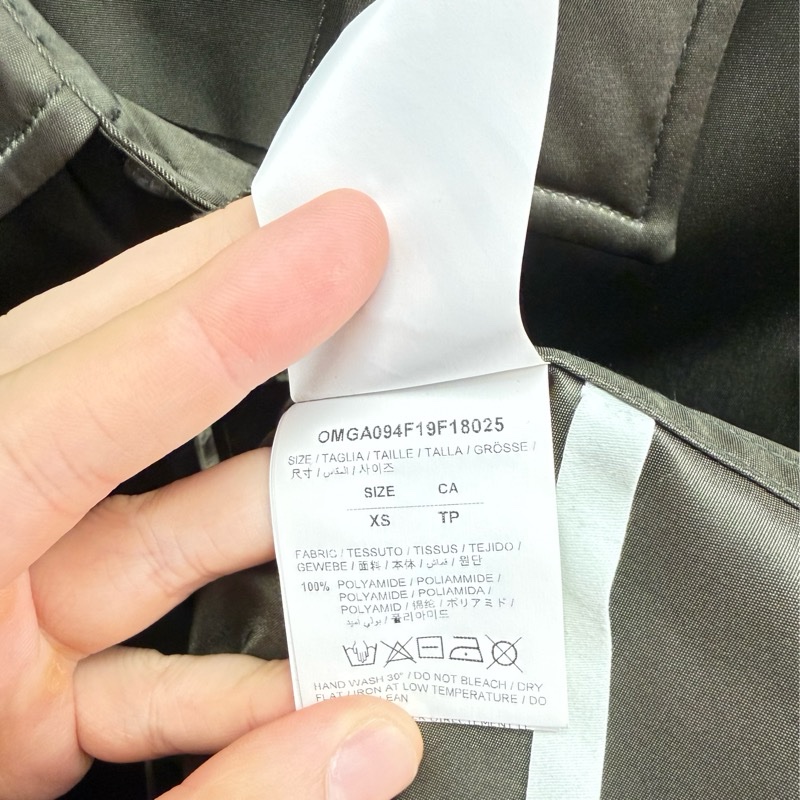 二手off white軍綠色長袖襯衫-9