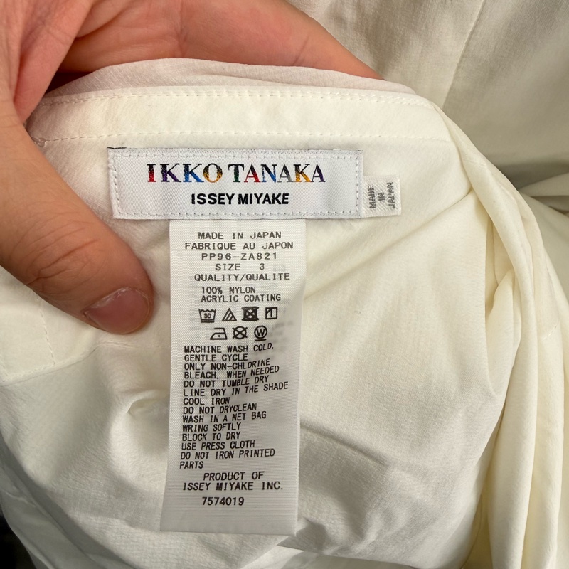 二手issey miyake米白色長版外套 3號-2