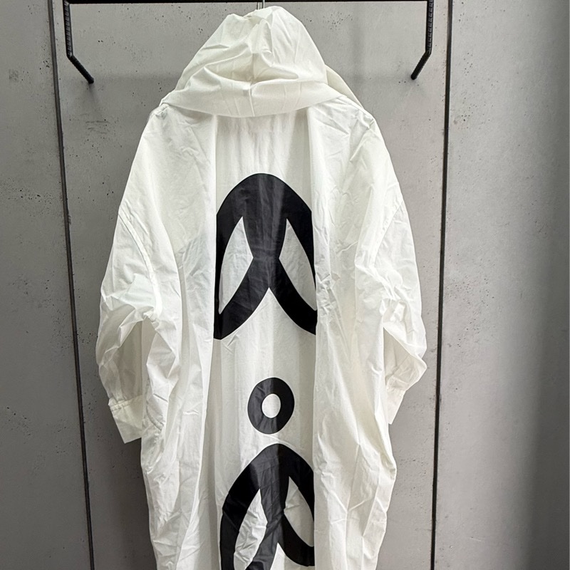 二手issey miyake米白色長版外套 3號-7