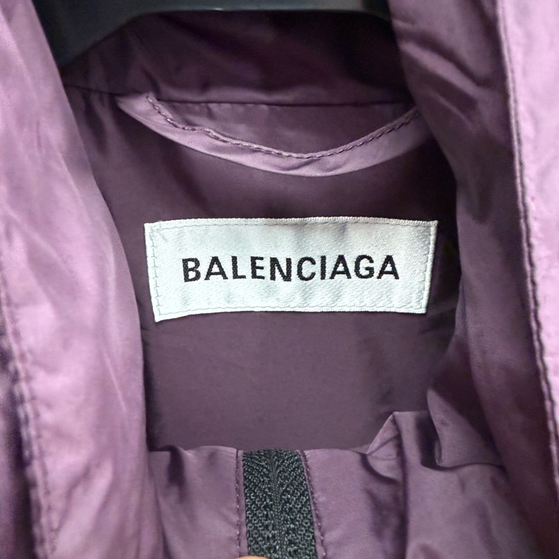 全新Balenciaga紫色長版風衣外套-2