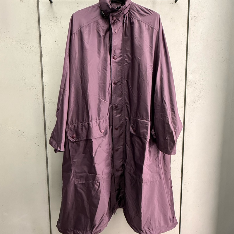 全新Balenciaga紫色長版風衣外套-5