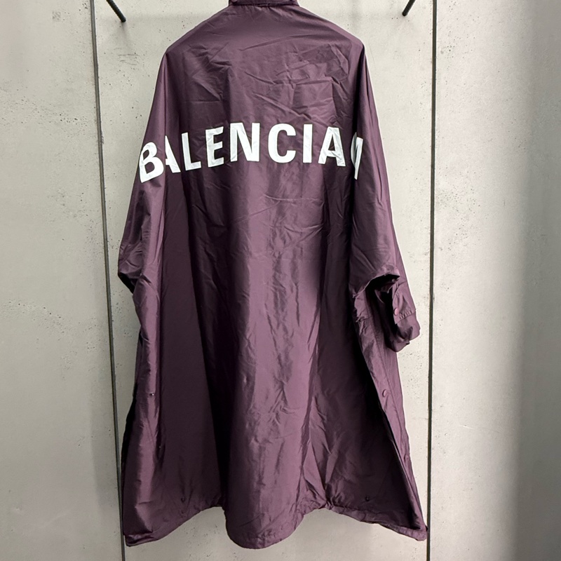 全新Balenciaga紫色長版風衣外套-6