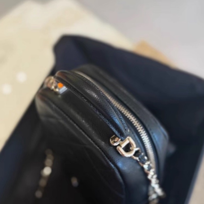 CHANEL香奈兒黑金荔枝牛皮24Cmini小書包全配購證🎒-29