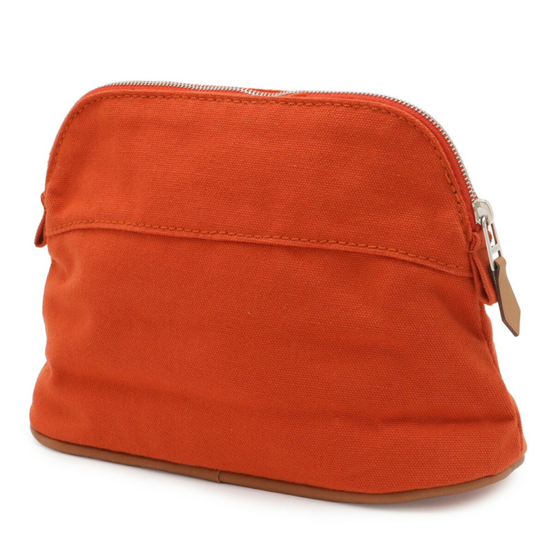 愛馬仕 Bolide Pouch 20 手提包 多功能帆布皮革 紅色橙色-2