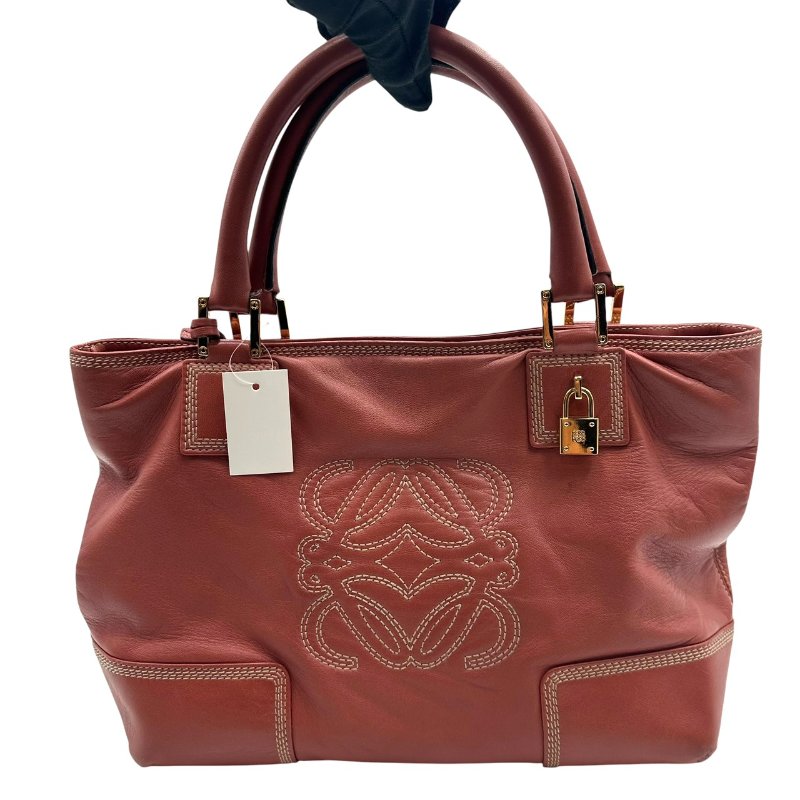 【美收精品】LOEWE 深粉色手提包 C-396【隔月月中將轉賣至日本 上架期限30天】-0