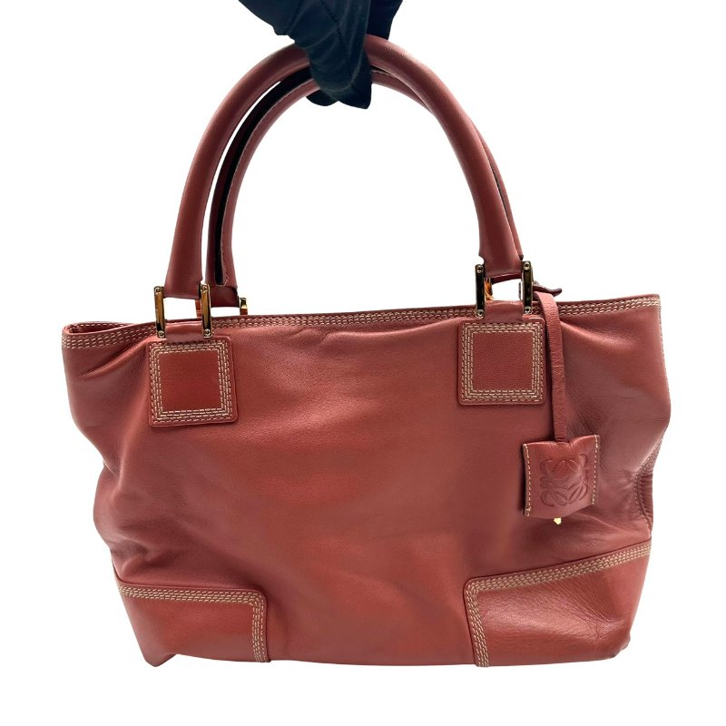 【美收精品】LOEWE 深粉色手提包 C-396【隔月月中將轉賣至日本 上架期限30天】-1