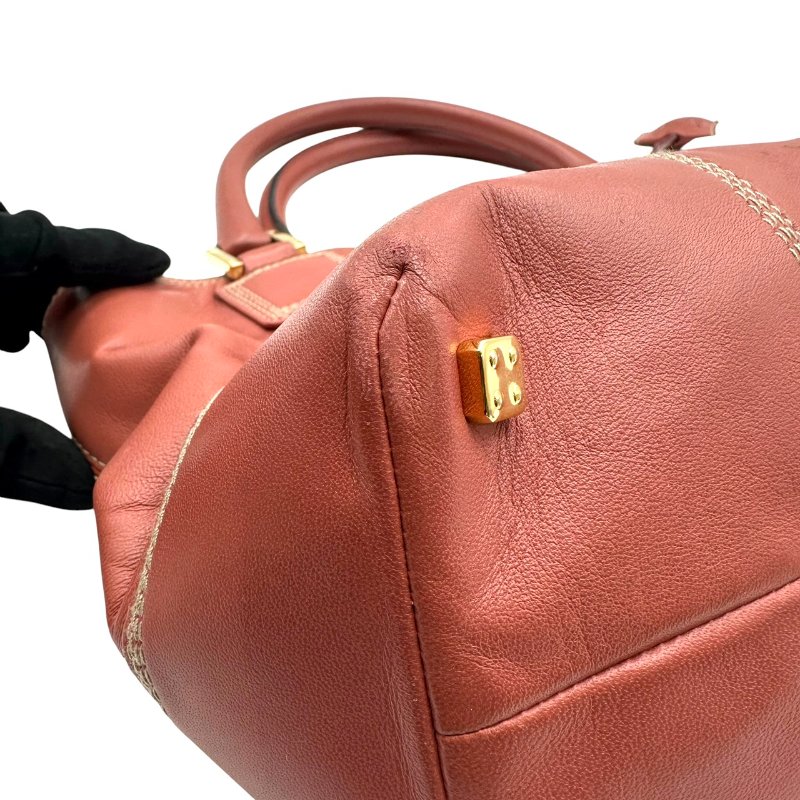 【美收精品】LOEWE 深粉色手提包 C-396【隔月月中將轉賣至日本 上架期限30天】-4